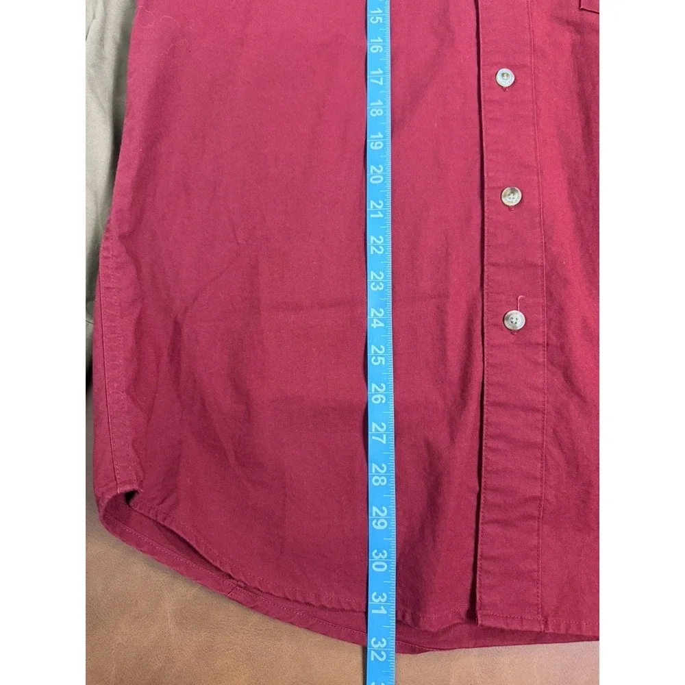 Browning Red Long Sleeve Hunting Shirt Super Naturals Outdoor Snap Rugged Sz M